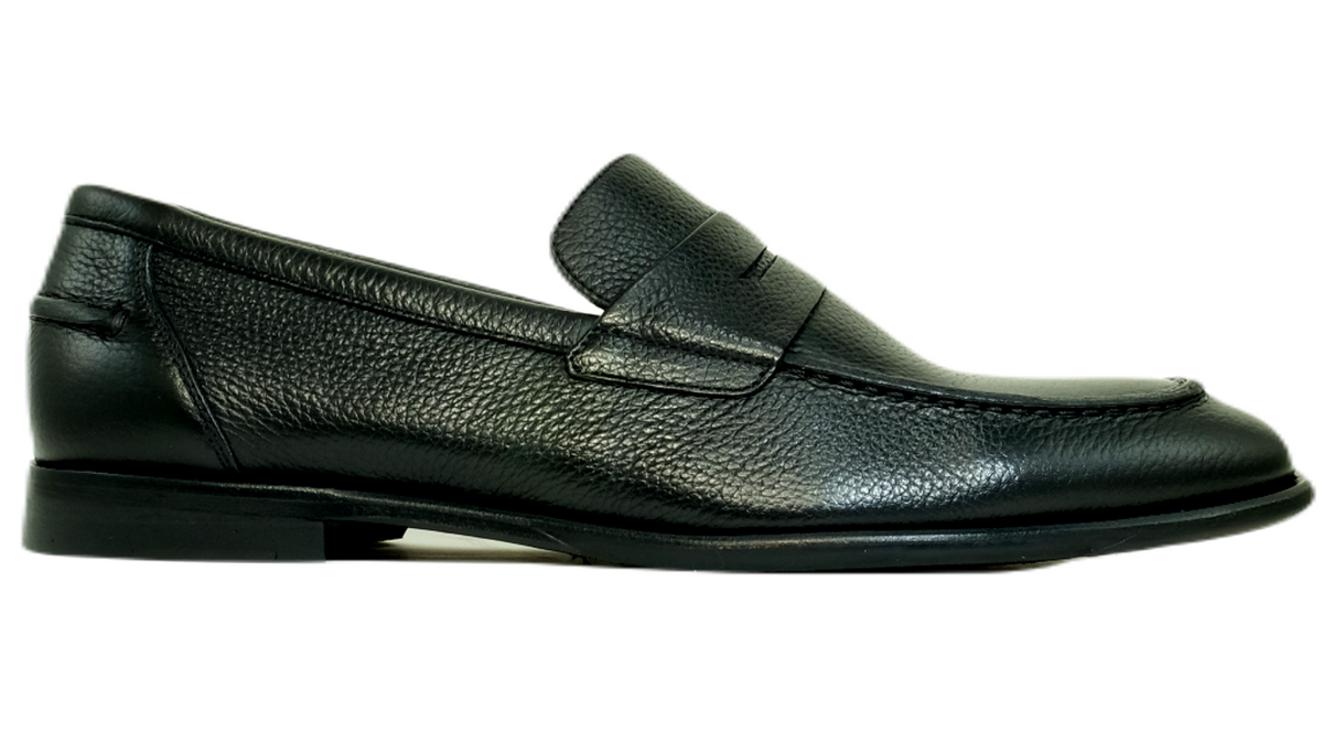 %Size 10 Alan Payne Black Leather Dress Penny Loafers Men\'s Shoes / D5 1D_SNAFFLE-20__10209.  main image 2