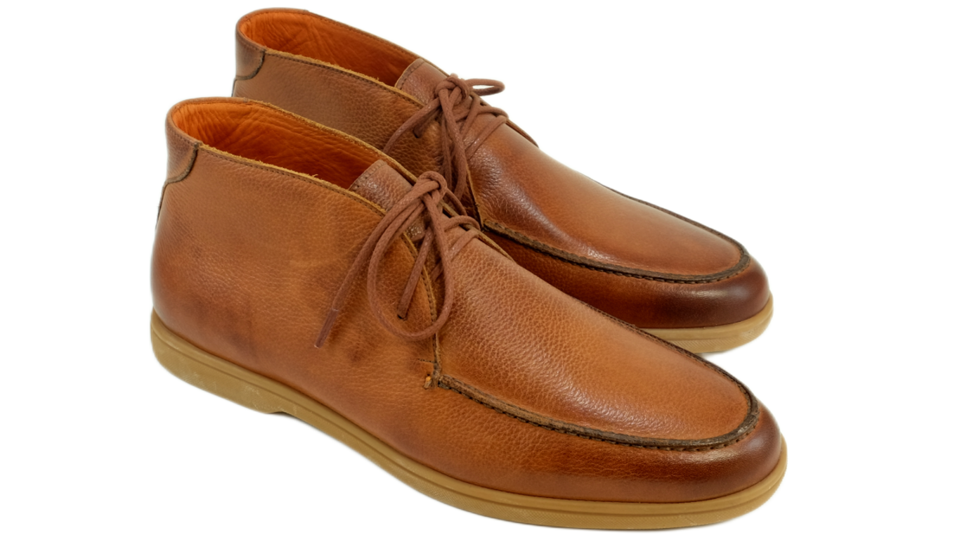 ALAN PAYNE Men\'s Brown Leather Chukka Boots - Classic Lace-Up Style SIZE 11 Boots – Alan Payne Footwear main image 3