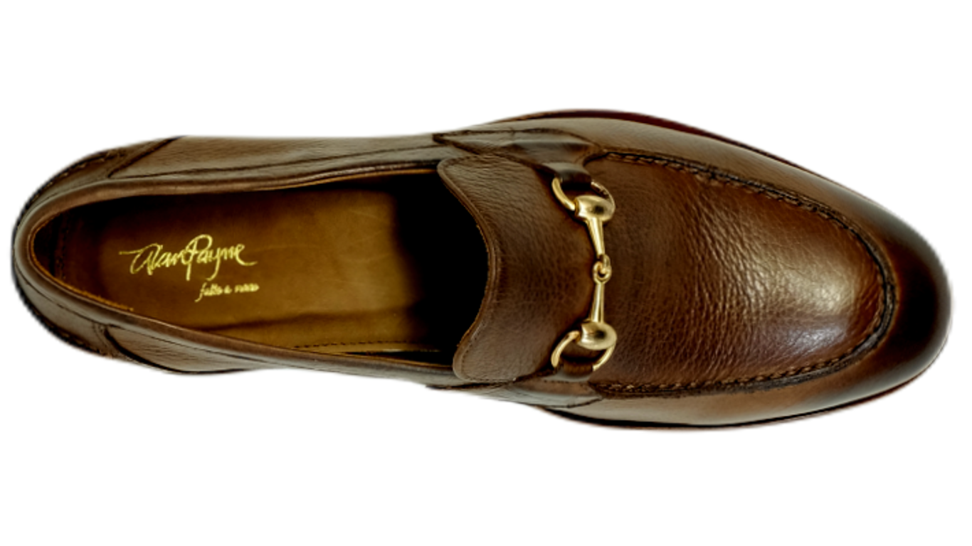 Alan Payne Brown Leather Horsebit Loafers Men’s Size 10.5 Cognac Slip On Alan Payne Footwear main image 4