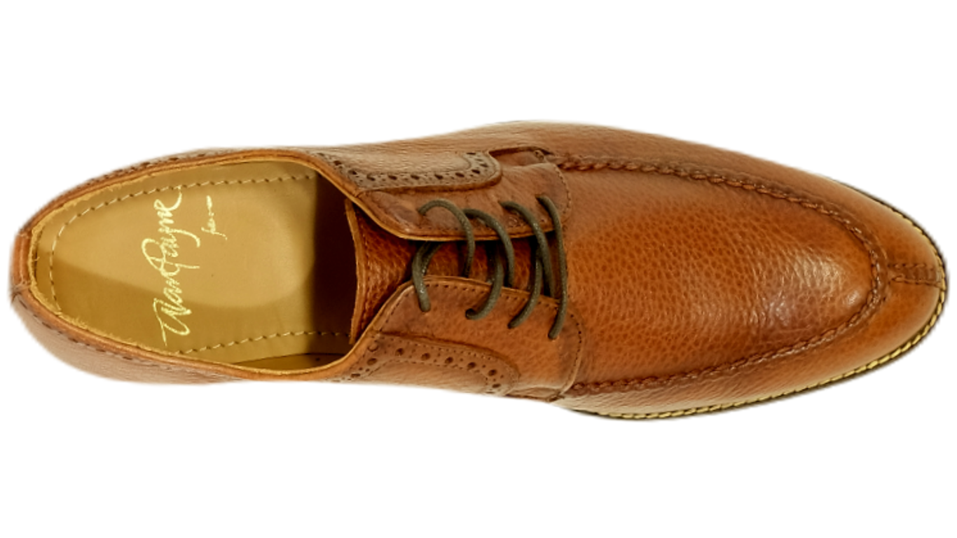 Alan Payne Shoes Size 9 Wimbley Split Toe Oxfords Wembley II Tumbled Leather Split-Toe Blucher in Antique  main image 3