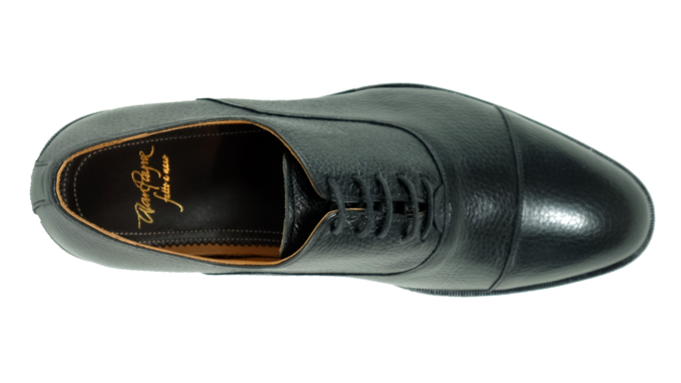 Alan Payne Bern Black Deer Skin Leather Classic Cap Toe Lace Up Oxford Shoe Bern Deerskin Cap-Toe Oxford in Brown by Alan Payne Footwear main image 4