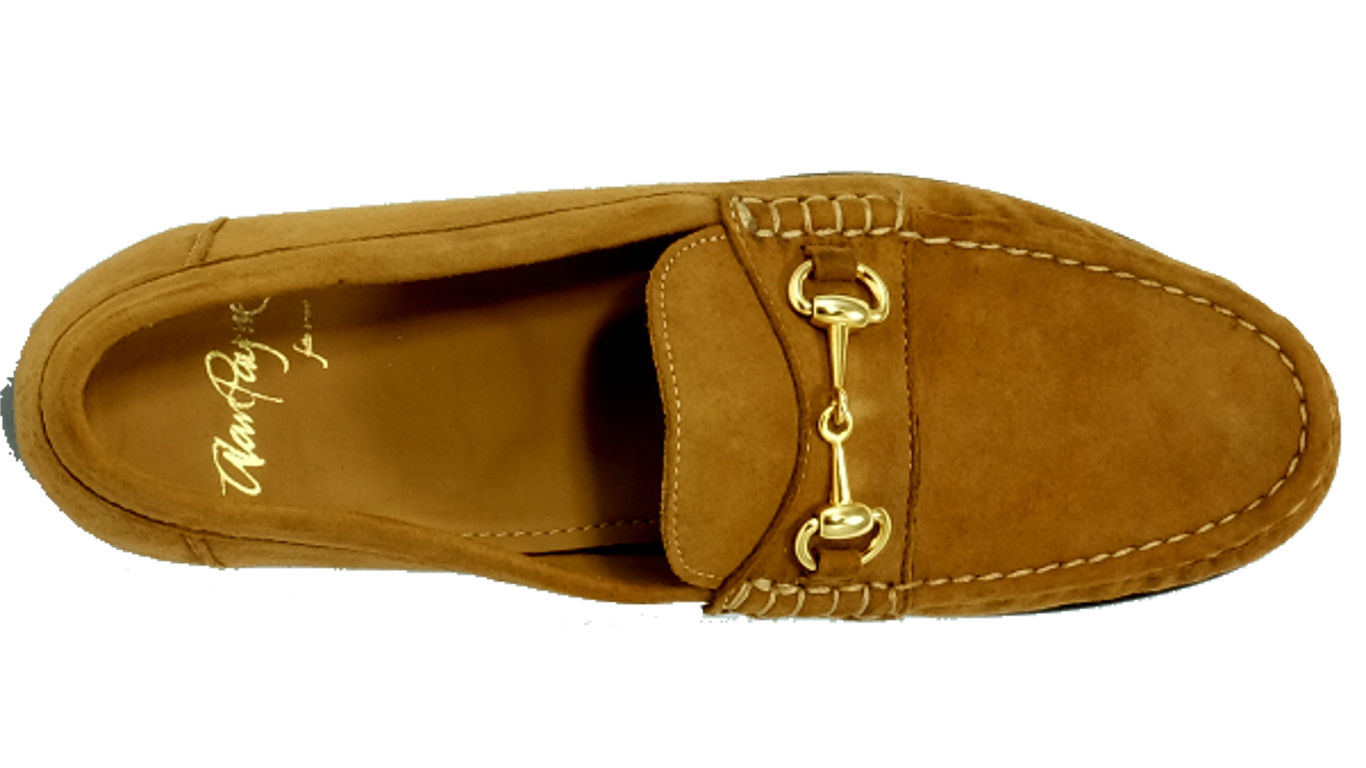 Alan Payne Rio Suede Khaki Loafers 11 D Rio Casual Suede Loafer in Navy by Alan Payne Footwear main image 3